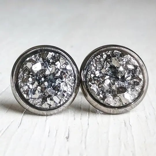 Druzy Stud Earrings