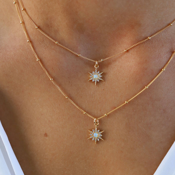 Opal Starburst Necklace