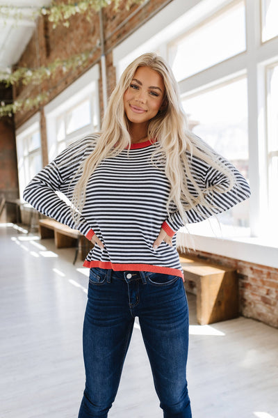 Aliza Striped Pullover