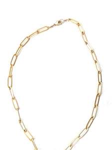 Gold Flat Links Necklace