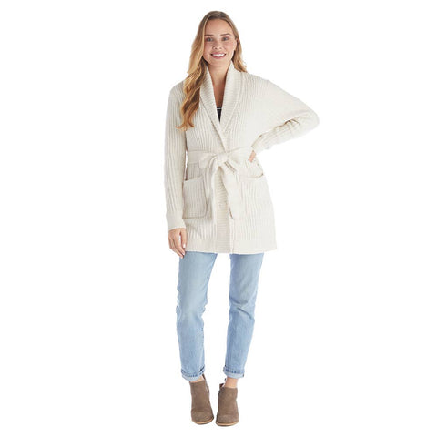 Heathered Marshmallow Cardi - Heather Stone