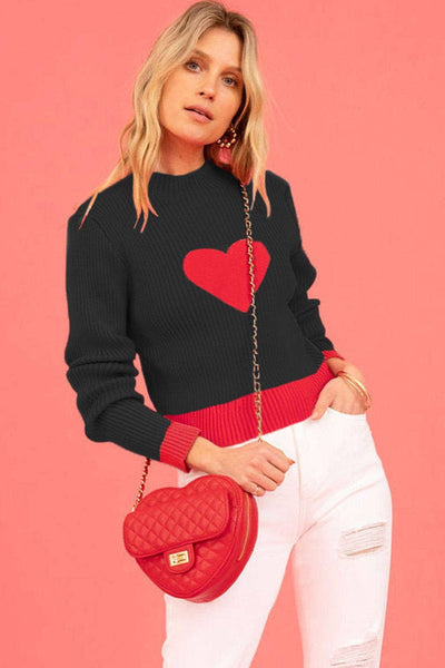 Max Heart Ribbed Sweater