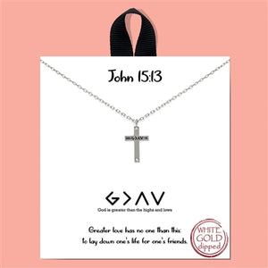 Ups & Downs Cross Necklace
