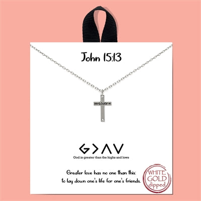 Ups & Downs Cross Necklace