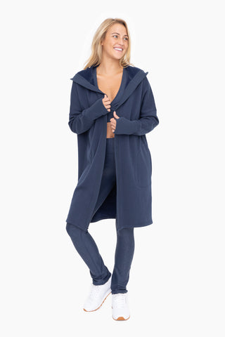 Annabel Longline Fleece Hooded Cardigan