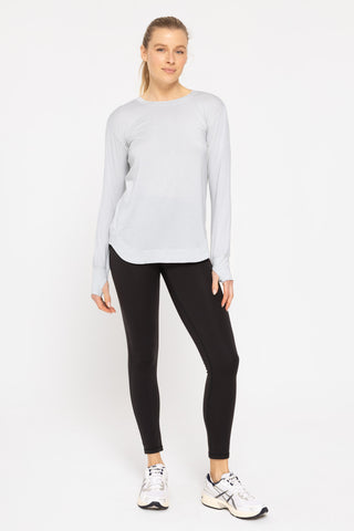 Soft Touch Long Sleeve Top - Pale Gray