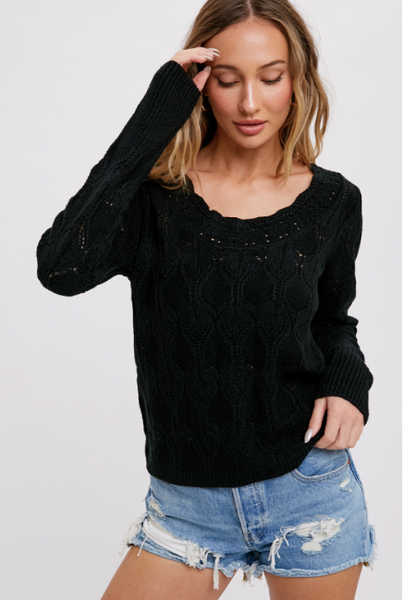 Rosa Lace Back Pullover
