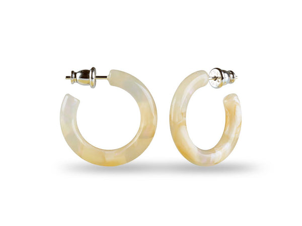 Ultra Mini Hoop Collection | Small Acetate Hoops: Sea Glass