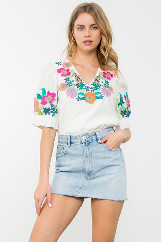 Carly Embroidered Top