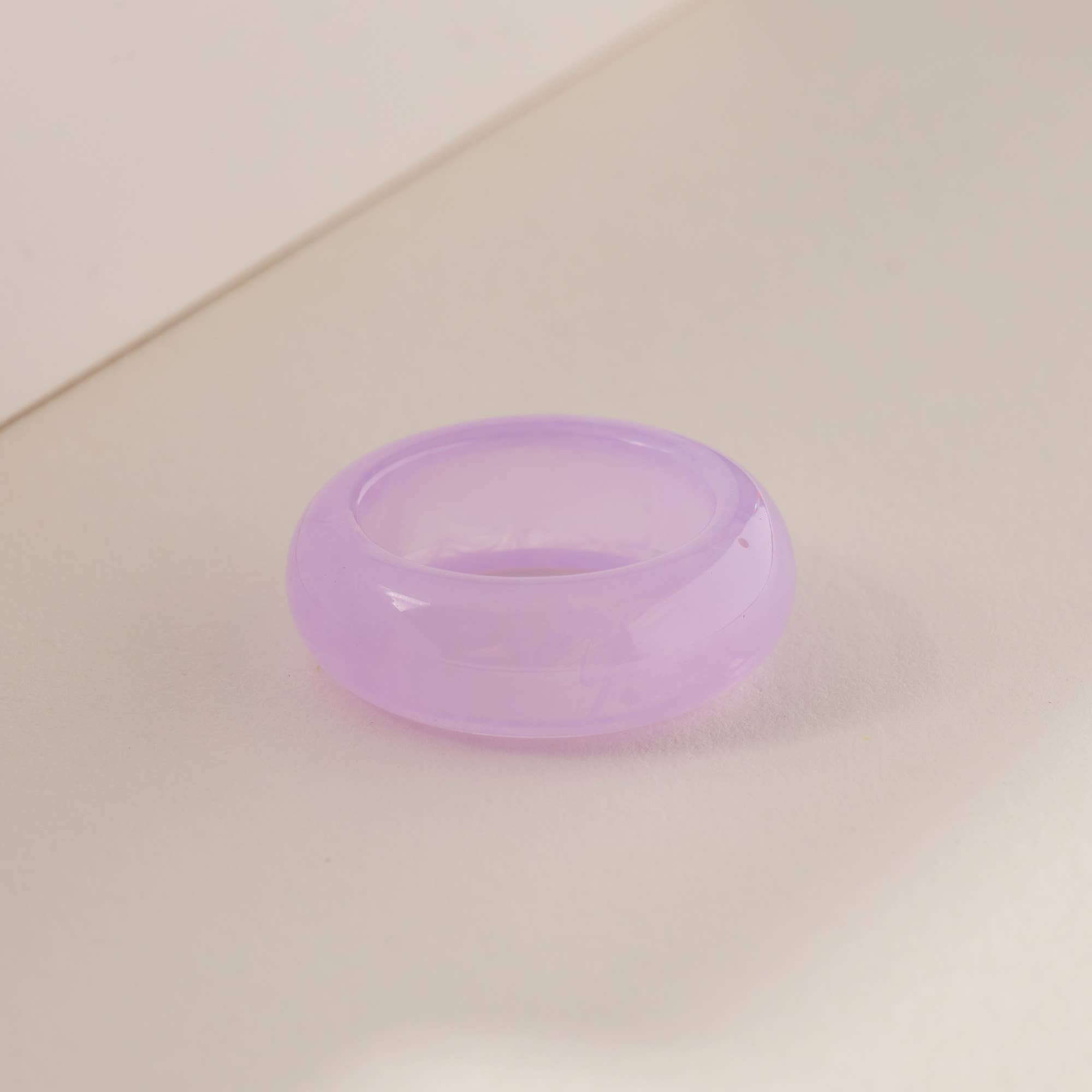 Ombre Round Resin Ring - Purple