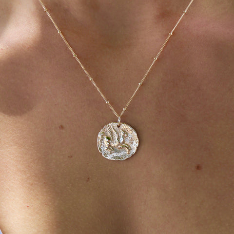 Pegasus Coin Necklace