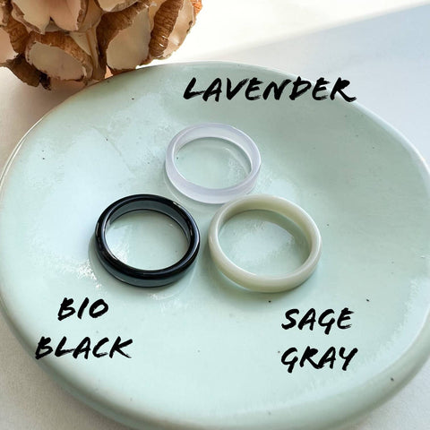 8 Pack - Flat Ring Neutral Collection: Lavender