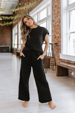 Emory Quilted Wide Leg Pant Set