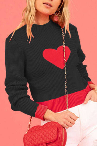 Max Heart Ribbed Sweater